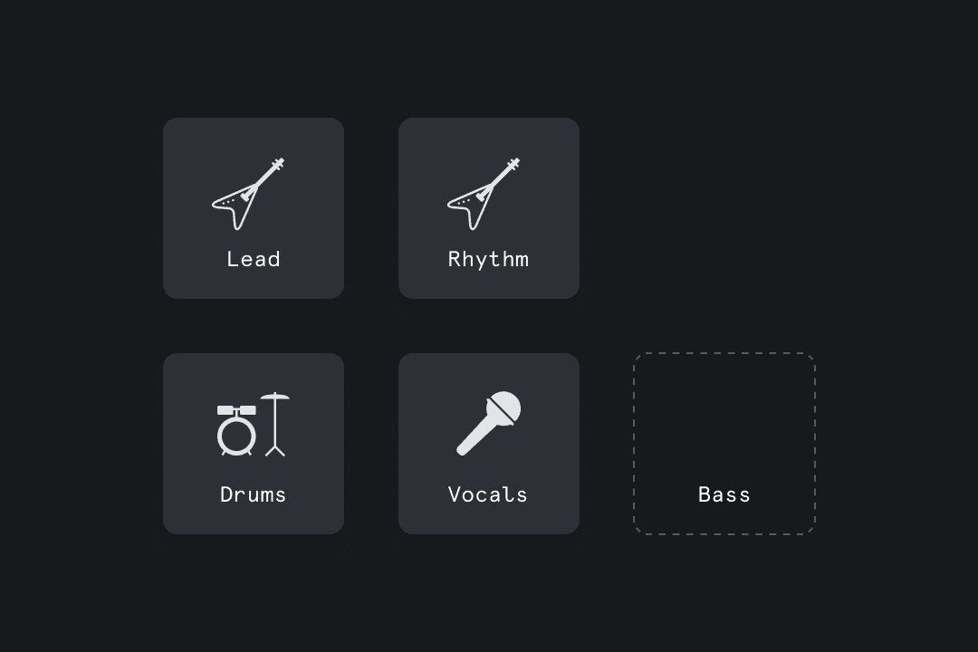 Musicians connected through a network