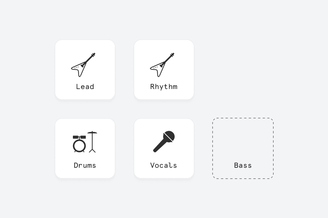 Musicians connected through a network